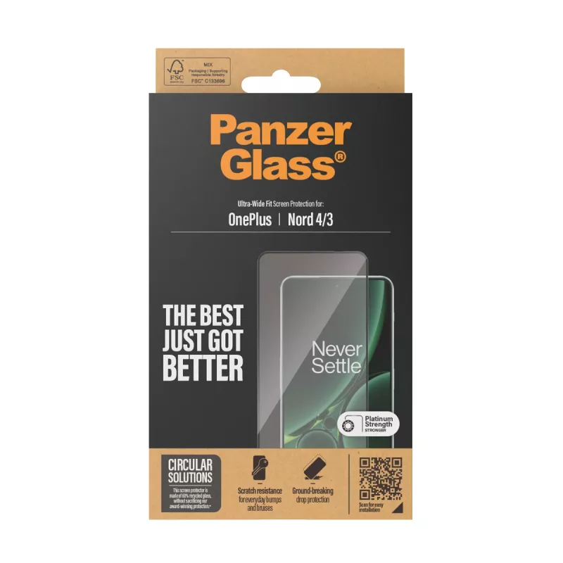 PanzerGlass ® Ochrona ekranu OnePlus Nord 4 | 3 | Ultra-Wide Fit