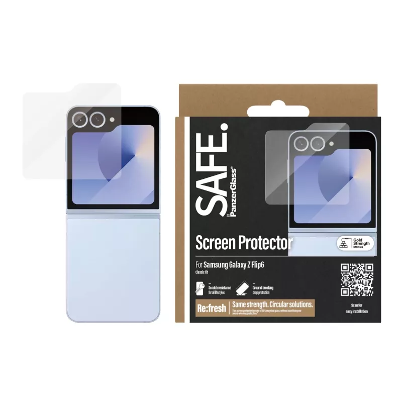 PanzerGlass SAFE. by ® Ochrona ekranu Samsung Galaxy Z Flip6 | Classic Fit