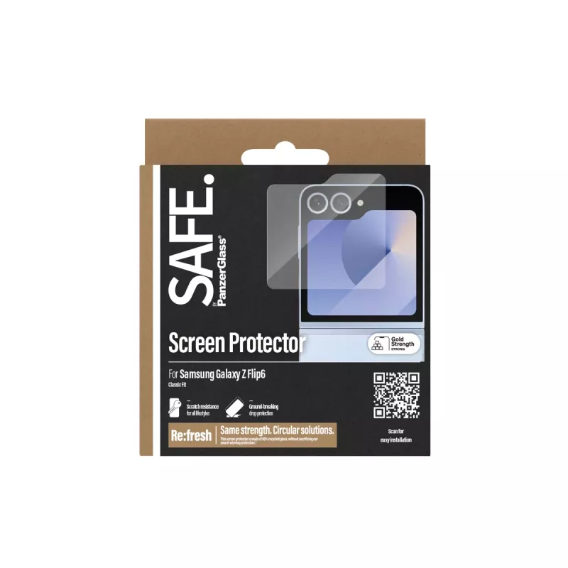 PanzerGlass SAFE. by ® Ochrona ekranu Samsung Galaxy Z Flip6 | Classic Fit