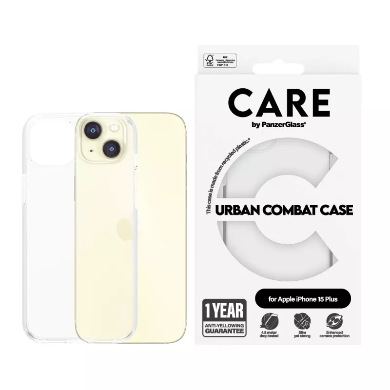 PanzerGlass CARE™ by ® Urban Combat etui Transparent iPhone 15 Plus