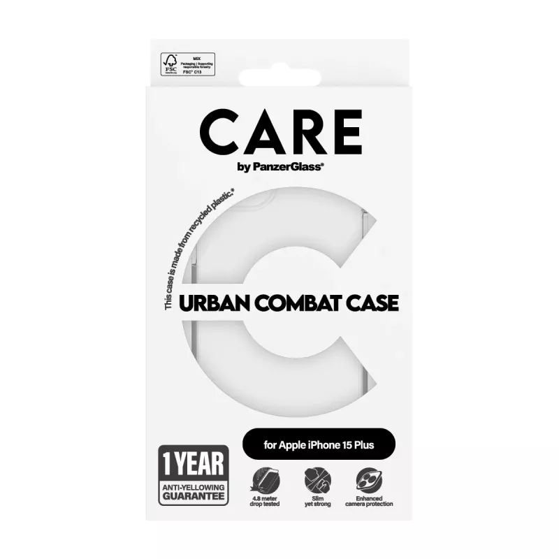 PanzerGlass CARE™ by ® Urban Combat etui Transparent iPhone 15 Plus
