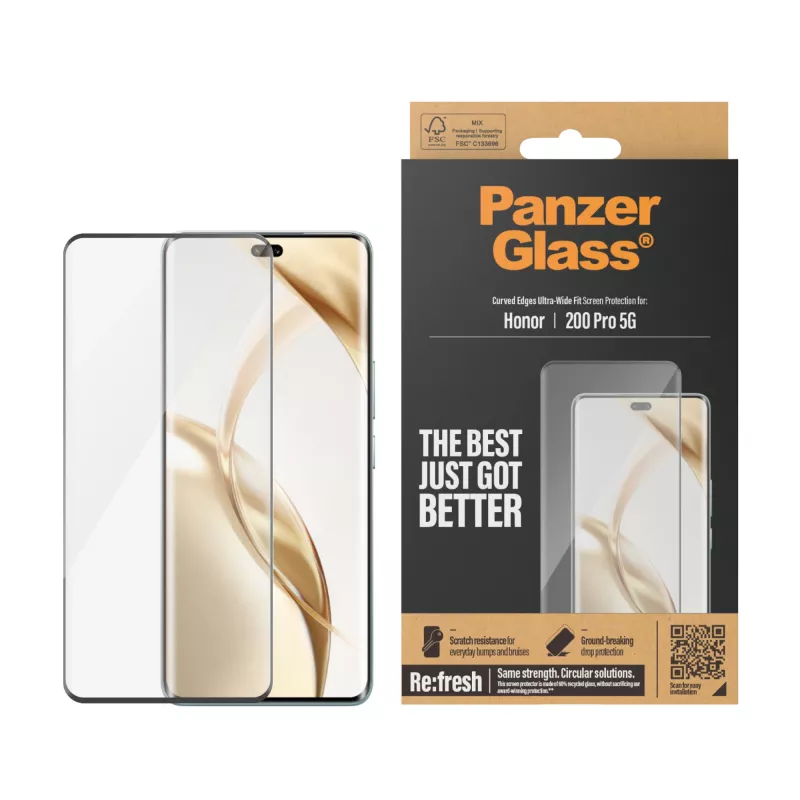 PanzerGlass ® Szkło ochronne Honor 200 Pro 5G | Ultra-Wide Fit