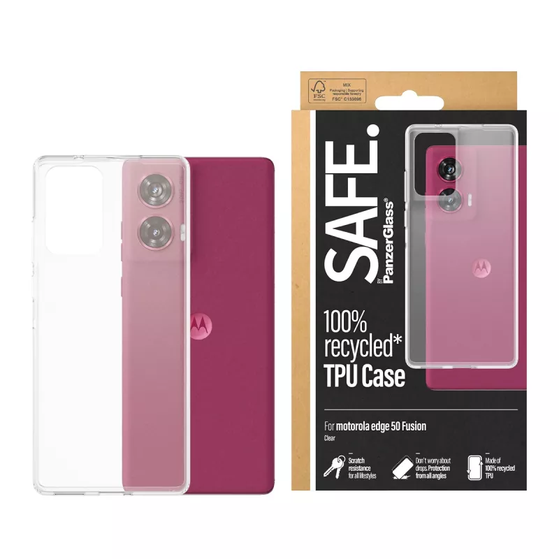 PanzerGlass SAFE. by ® etui TPU do Motorola Moto edge 50 Fusion | Transparent