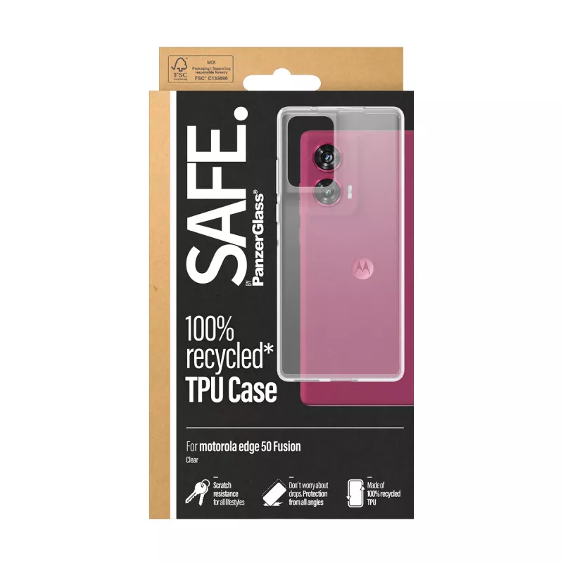 PanzerGlass SAFE. by ® etui TPU do Motorola Moto edge 50 Fusion | Transparent