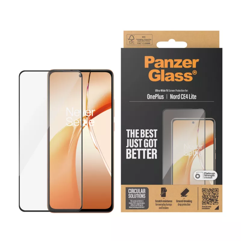 PanzerGlass® ochraniacz ekranu OnePlus Nord CE4 Lite | Ultra-Wide Fit
