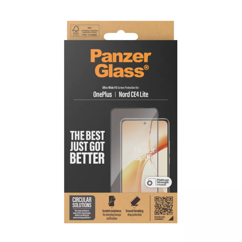 PanzerGlass® ochraniacz ekranu OnePlus Nord CE4 Lite | Ultra-Wide Fit