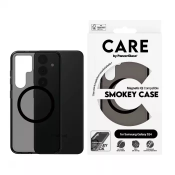 PanzerGlass CARE™ by ® Urban Combat Case Smokey z czarnym Qi Kompatybilny Samsung Galaxy S24