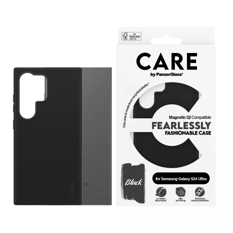 PanzerGlass CARE™ by ® Etui Czarne z Qi Kompatybilny Samsung Galaxy S24 Ultra