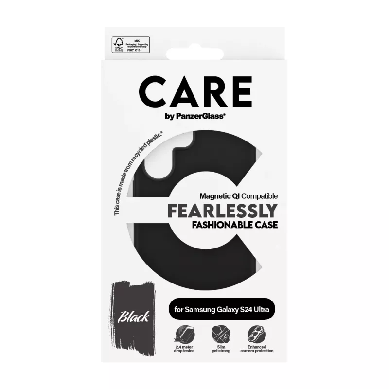 PanzerGlass CARE™ by ® Etui Czarne z Qi Kompatybilny Samsung Galaxy S24 Ultra