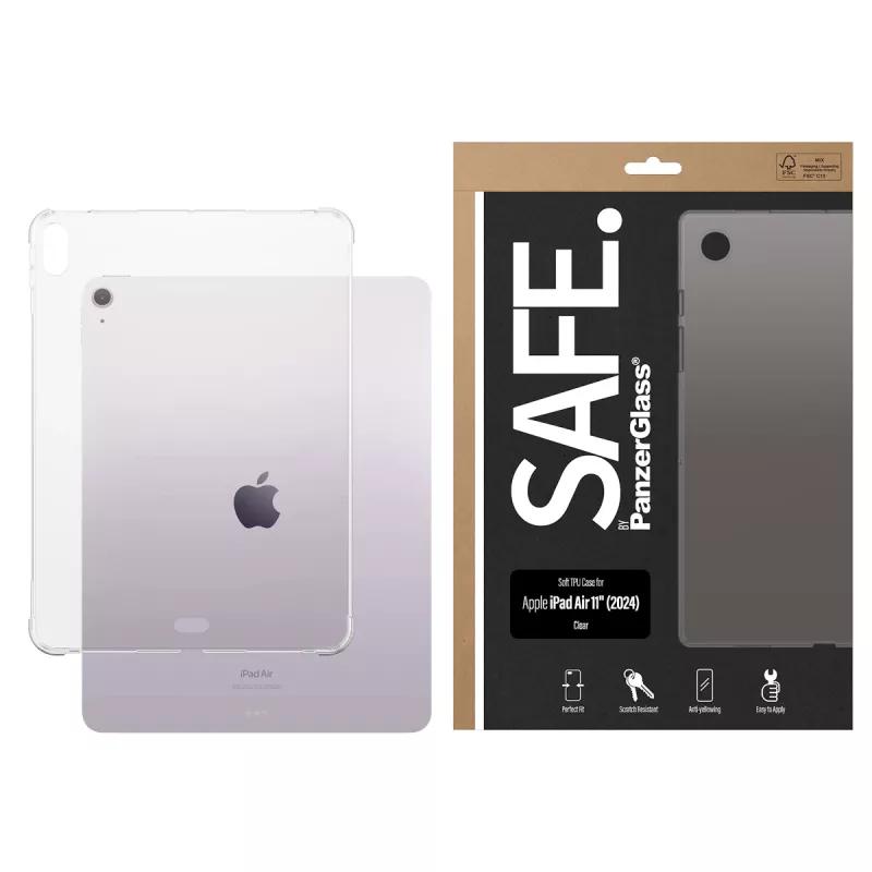 PanzerGlass SAFE. by ® Etui TPU Transparentne iPad Air 11'' (2024)