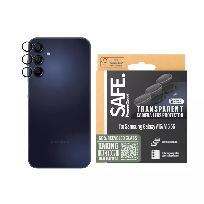 PanzerGlass SAFE. by ® Osłona obiektywu aparatu Transparentna Samsung Galaxy A16 4G | A16 5G