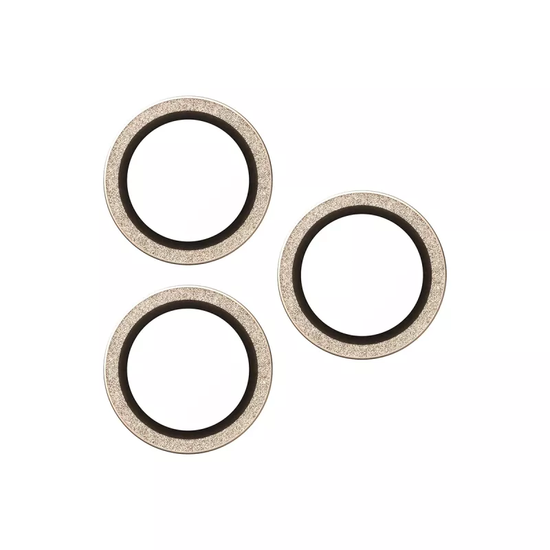 PanzerGlass ® Hoops® ochrona obiektywu aparatu Glitter Gold iPhone 17 Pro | iPhone 17 Pro Max | iPhone 16 Pro | 16 Pro Max
