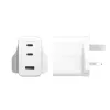 PanzerGlass empower™ by ® Turbo 70W Multiple Charger incl. 2 x USB-C + USB-A | UK Plug | srebrny biały