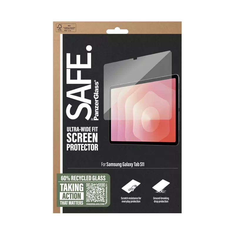 PanzerGlass SAFE. by ® Osłona ekranu Samsung Tab S11 | Ultra-Wide Fit
