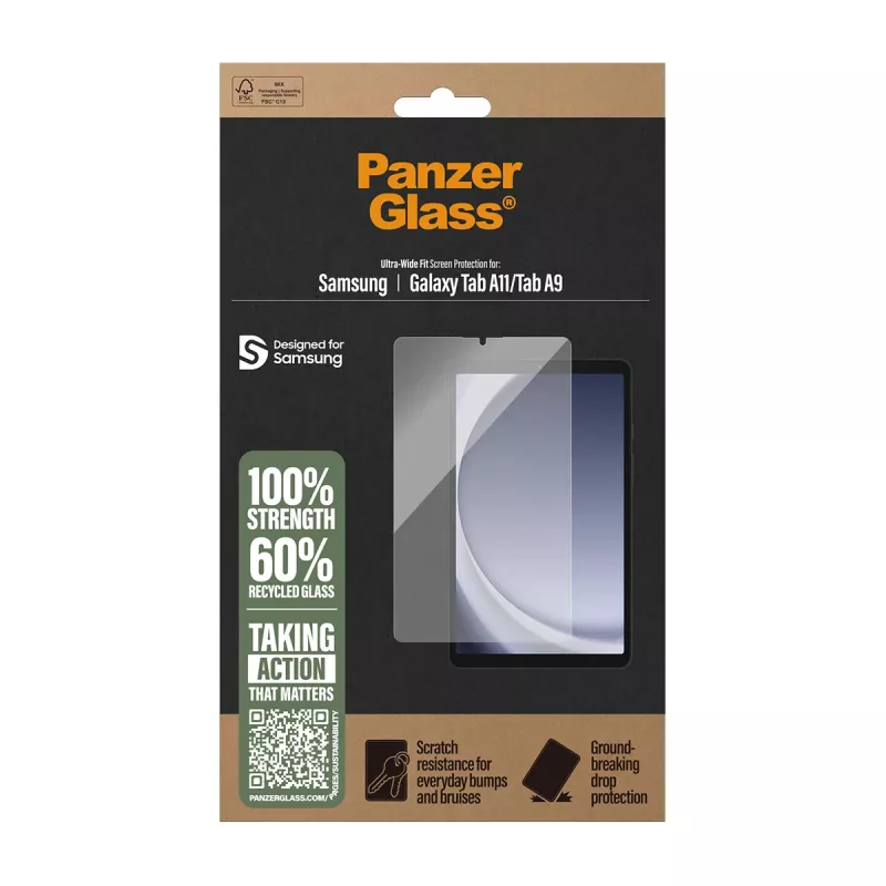 PanzerGlass ® Szkło ochronne Samsung Galaxy Tab A11 | Tab A9 | Ultra-Wide Fit