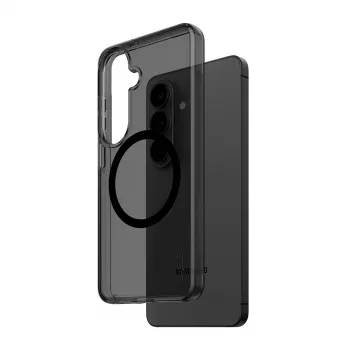 Ochronne etui na telefon PanzerGlass CARE™ Smokey Case z czarnym Qi dla Samsung Galaxy S26