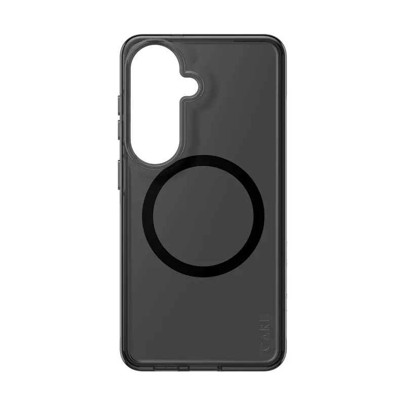 Ochronne etui na telefon PanzerGlass CARE™ Smokey Case z czarnym Qi dla Samsung Galaxy S26