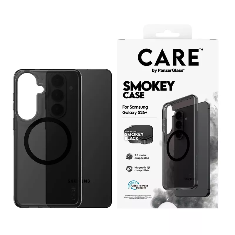 PanzerGlass CARE™ by ® Urban Explorer Case Smokey w. Czarny Qi Samsung Galaxy S26+