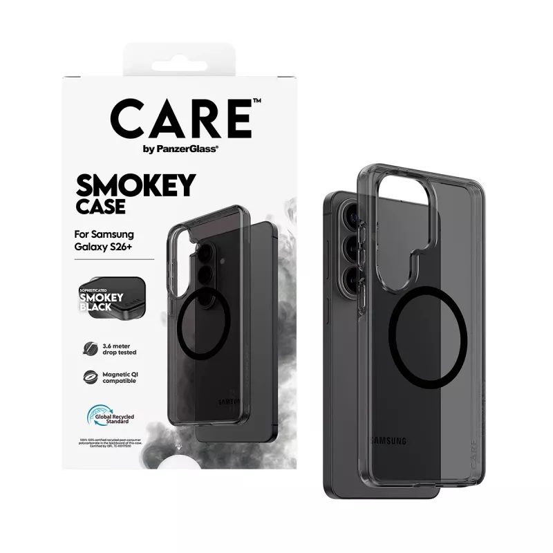 PanzerGlass CARE™ by ® Urban Explorer Case Smokey w. Czarny Qi Samsung Galaxy S26+