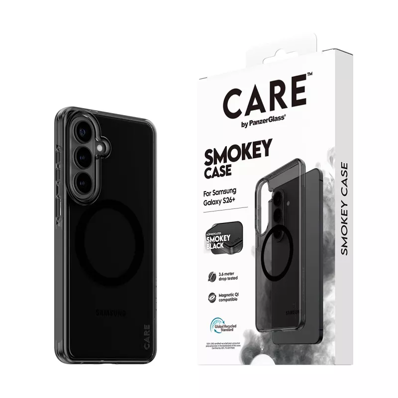 PanzerGlass CARE™ by ® Urban Explorer Case Smokey w. Czarny Qi Samsung Galaxy S26+