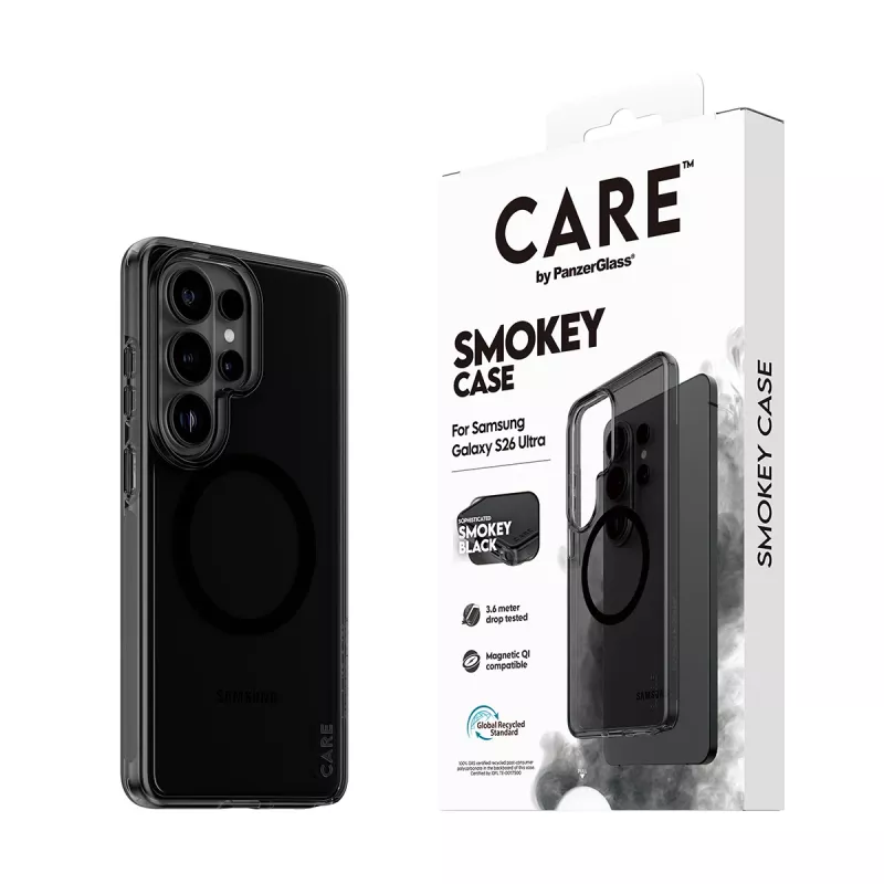 Etui ochronne PanzerGlass CARE Urban Explorer Case Smokey z czarnym Qi do Samsunga Galaxy S26 Ultra