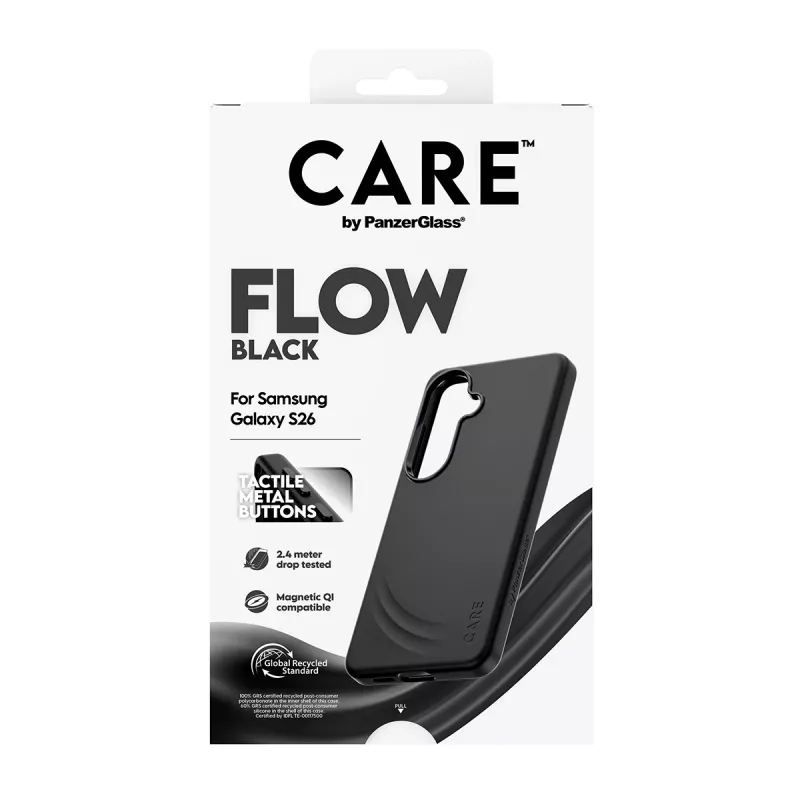 PanzerGlass CARE™ by ® Flow etui Czarny z Qi Samsung Galaxy S26