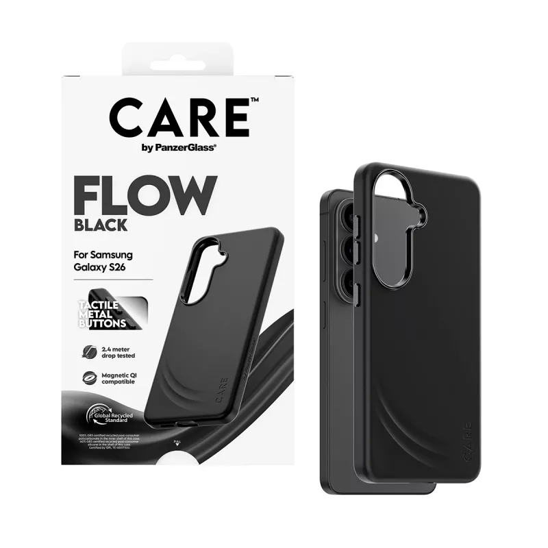 PanzerGlass CARE™ by ® Flow etui Czarny z Qi Samsung Galaxy S26