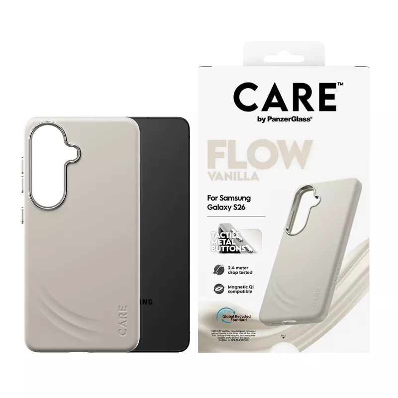 PanzerGlass CARE™ by ® Flow Case Vanilla z Qi Samsung Galaxy S26