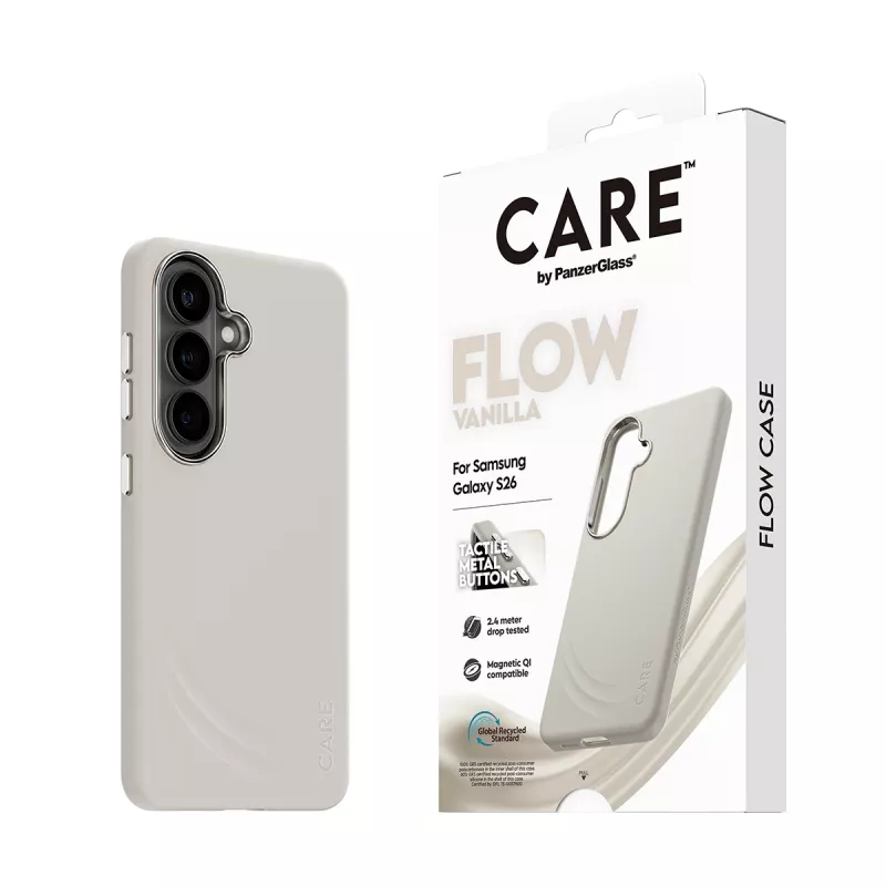 PanzerGlass CARE™ by ® Flow Case Vanilla z Qi Samsung Galaxy S26
