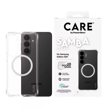 PanzerGlass CARE™ by ® Samba Case Przezroczysty z białym Qi do Samsung Galaxy S26+