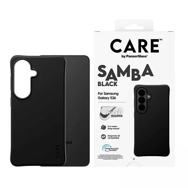 PanzerGlass CARE™ by ® Samba etui Czarny w. Qi Samsung Galaxy S26