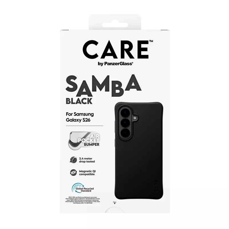 PanzerGlass CARE™ by ® Samba etui Czarny w. Qi Samsung Galaxy S26