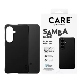 PanzerGlass CARE™ by ® etui Samba czarne z Qi do Samsung Galaxy S26+