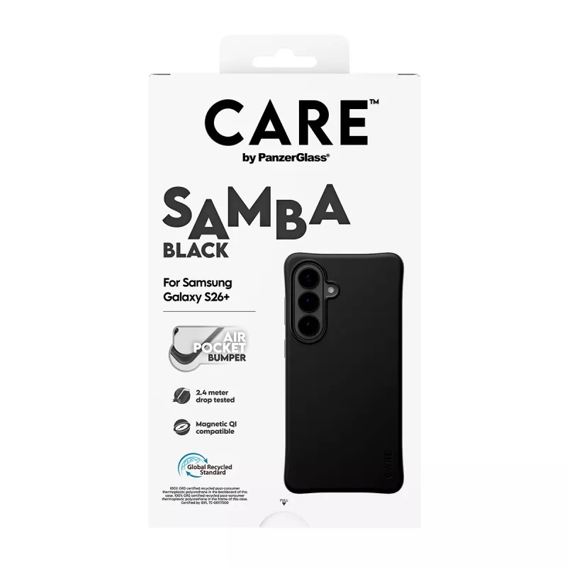 PanzerGlass CARE™ by ® etui Samba czarne z Qi do Samsung Galaxy S26+