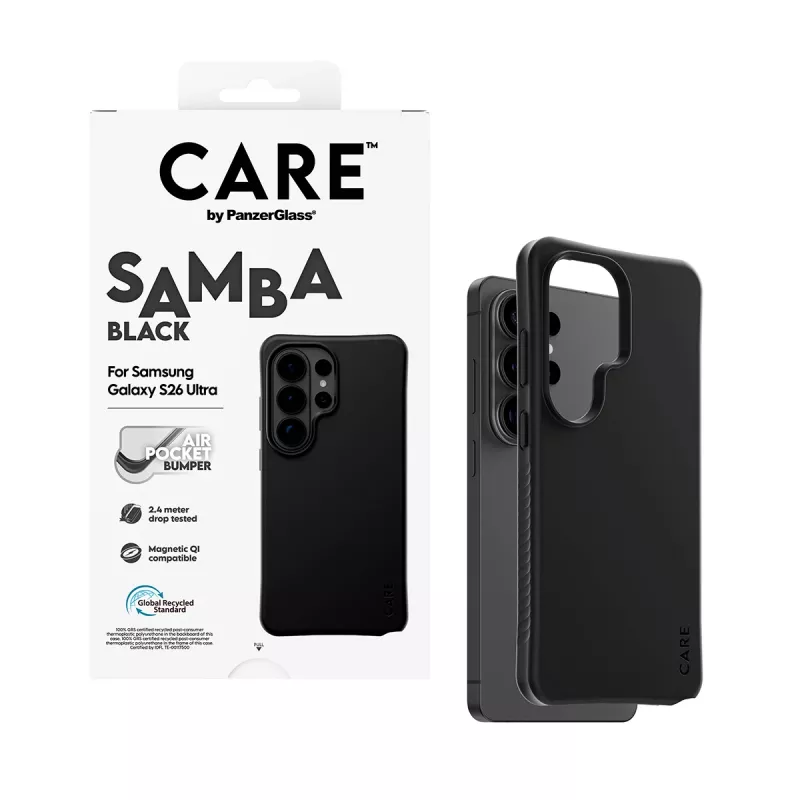 PanzerGlass CARE™ od ® etui Samba czarne z Qi Samsung Galaxy S26 Ultra