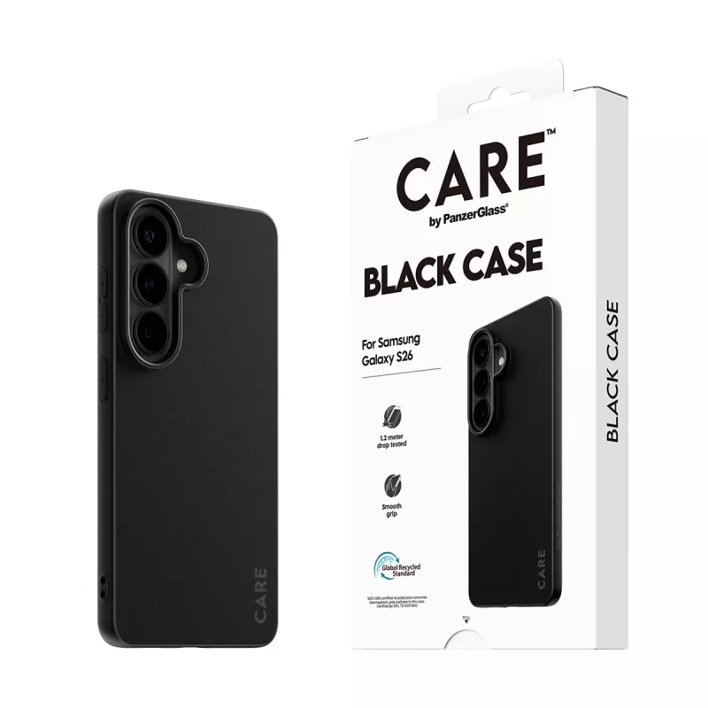 Ochronne etui TPU PanzerGlass CARE™ dla Samsung Galaxy S26 — czarne