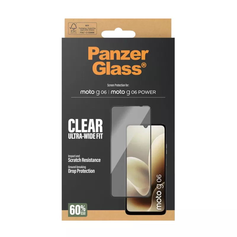 PanzerGlass® Szkło ochronne Motorola Moto G06 | Moto G06 POWER | Ultra-Wide Fit