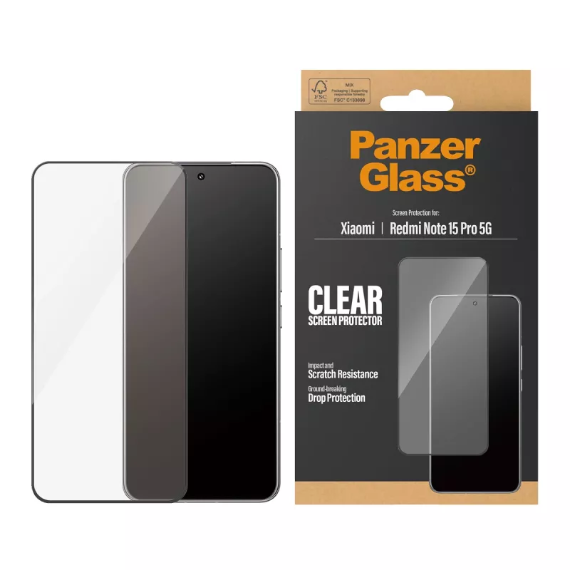 PanzerGlass ® folia ochronna Xiaomi Redmi Note 15 Pro 5G | Ultra-Wide Fit