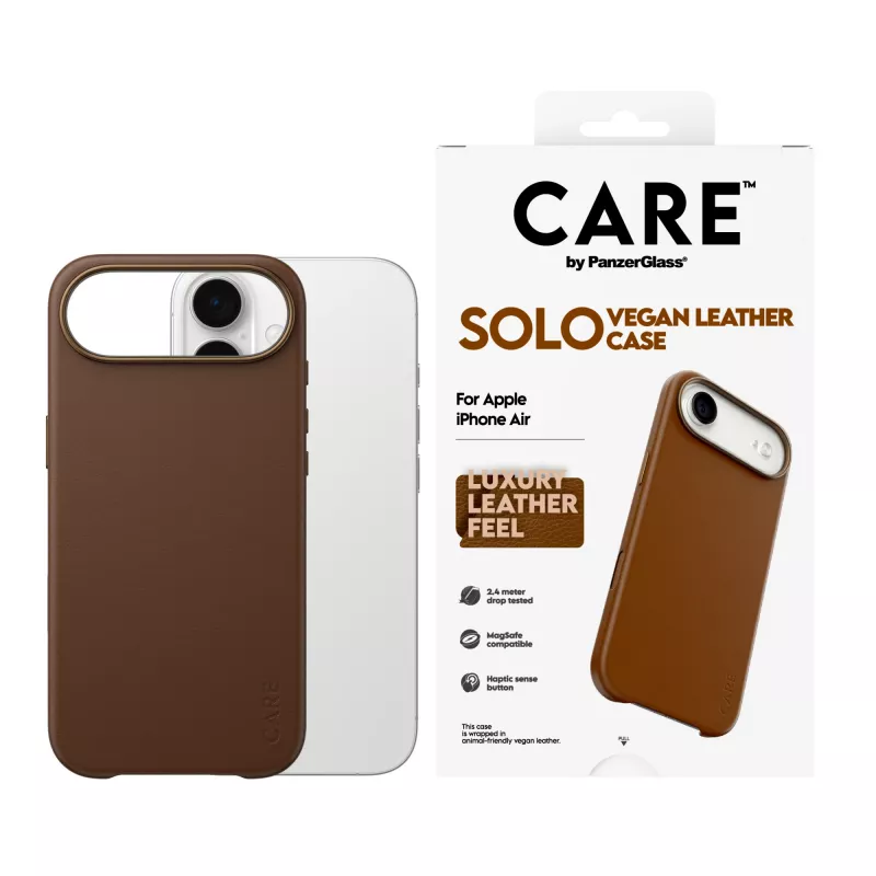 Etui PanzerGlass CARE Solo Case do Apple iPhone Air, brązowe, pokrowiec