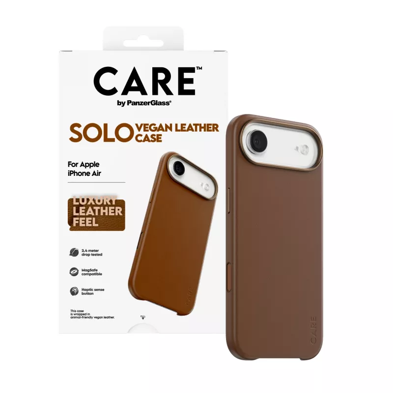 Etui PanzerGlass CARE Solo Case do Apple iPhone Air, brązowe, pokrowiec