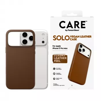 Etui PanzerGlass CARE Solo Case Brown do Apple iPhone 17 Pro Max, pokrowiec, brązowy