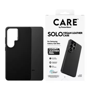 Etui na telefon PanzerGlass CARE Solo osłona do Samsung Galaxy S26 Ultra, czarne, kompatybilne z Qi