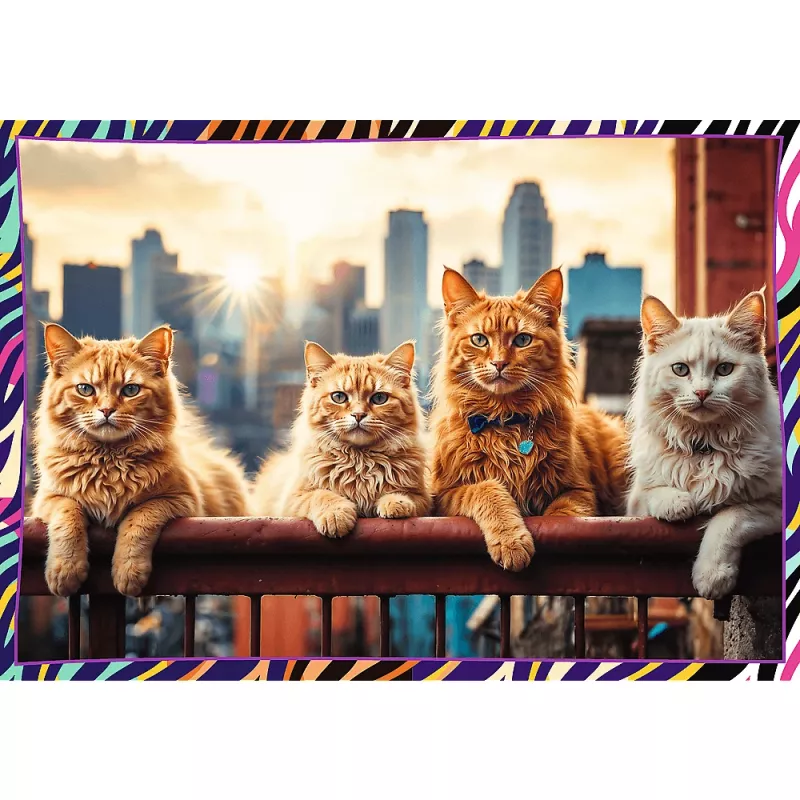 Zestaw puzzli TREFL Funny — 4 x 250 elementów, tematyczny zestaw dla dzieci