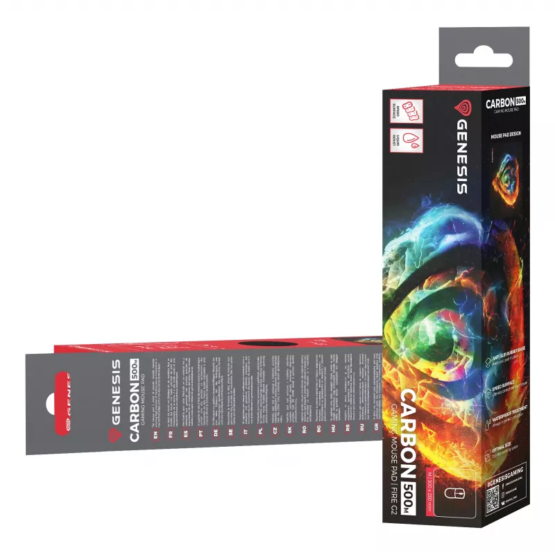 GENESIS Carbon 500 M Fire G2 podkładka pod mysz gamingowa Wielokolorowa