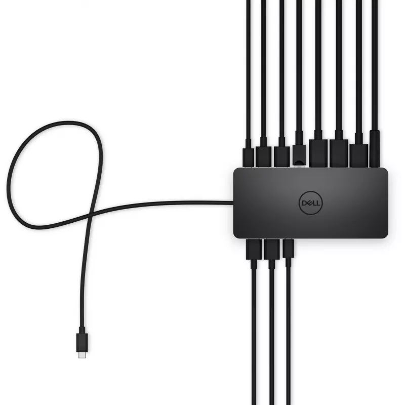DELL Universal Dock - UD22, stacja dokująca, USB 3.2 Gen 2 (3.1 Gen 2) Type-C, 96 W, 10,100,1000 Mbit/s, czarny, 5120 x 2880 pikseli