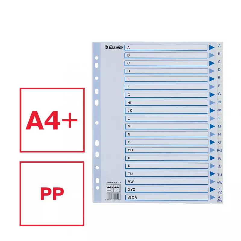 Esselte 100149 kartoteka wykonana z polipropylenu (PP) w kolorze białym