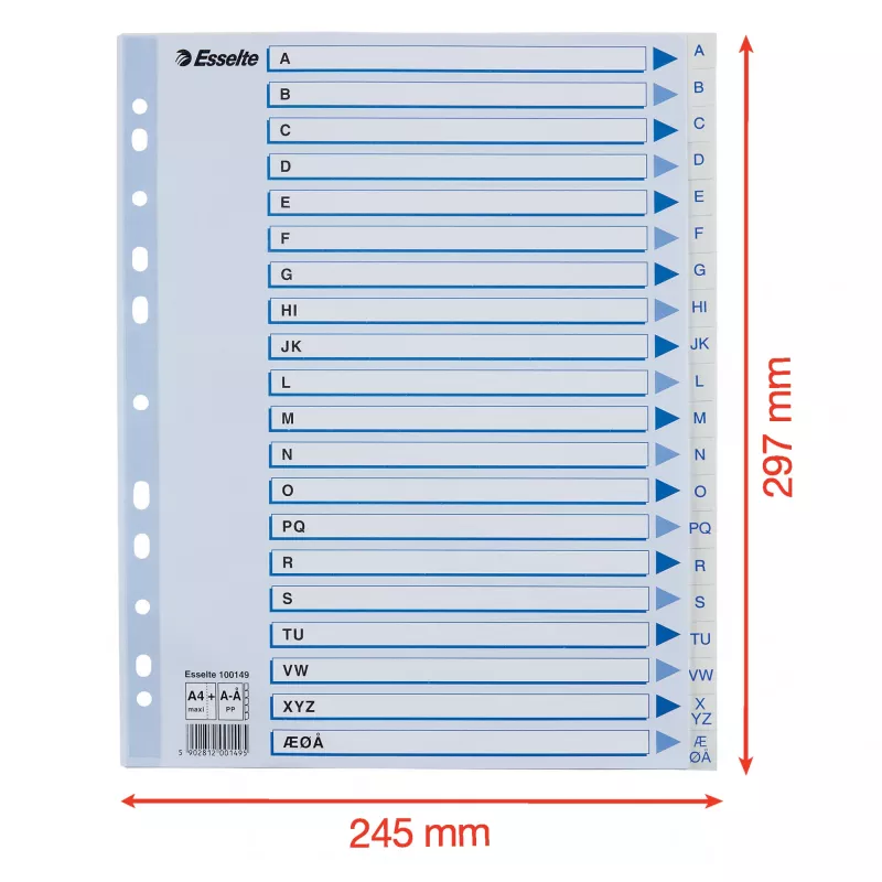 Esselte 100149 kartoteka wykonana z polipropylenu (PP) w kolorze białym
