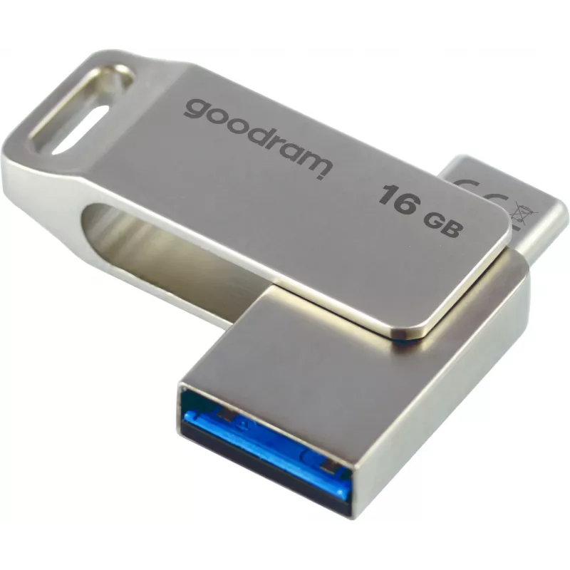 Goodram ODA3 pamięć USB 16 GB USB Type-A / USB Type-C 3.2 Gen 1 (3.1 Gen 1) srebrna
