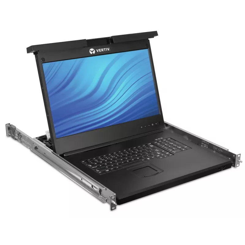 Vertiv Avocent LCD Local Rack Access Console, 8P KVM, 8 KABLI, USB KB-GER