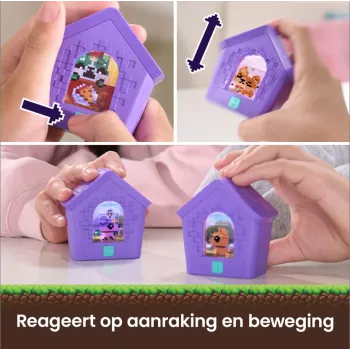 Bitzee, Interaktywny domek dla psa z 15 szczeniakami w środku, Pokój zabaw 3D, Reaguje na dotyk, Cyfrowe zwierzątko - zabawka dla dzieci, dla dziewczynek i chłopców w wieku od 5 lat